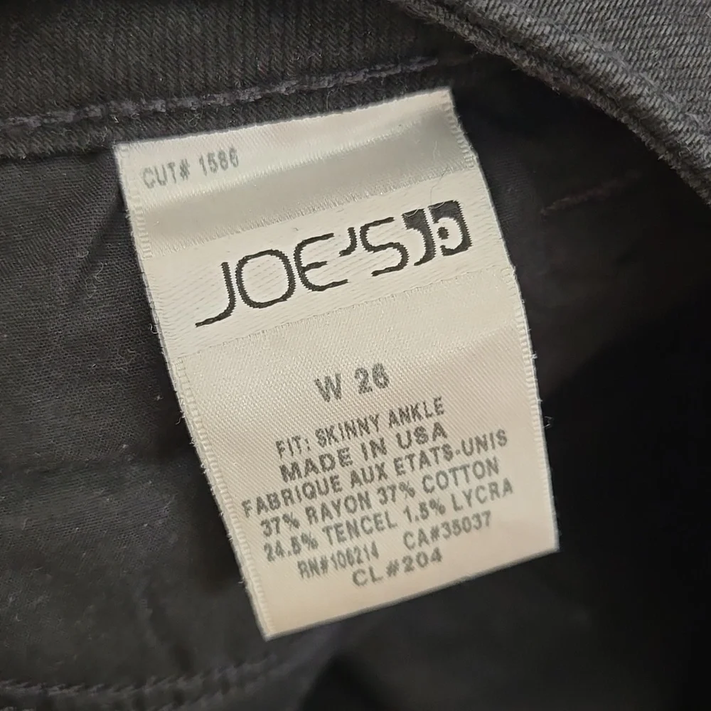 Joe's Jeans Black & Brown Panel Skinny Ankle Jeans